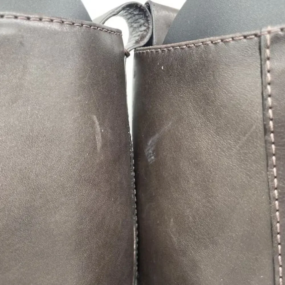 Tory Burch‎ Women's The Riding Boot Logo Embossed Coconut Brown Size 6M